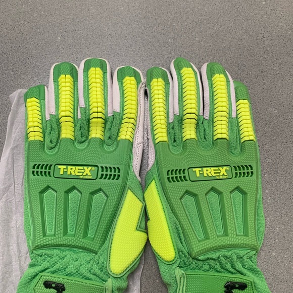 T-Rex Green and Yellow Protective Gloves - Picture 3 of 4